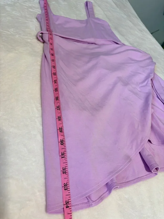 Wilfred Saturn Mini Dress Pink Wrap Tie Asymmetric Hem Square Neck Size S - Picture 11 of 11